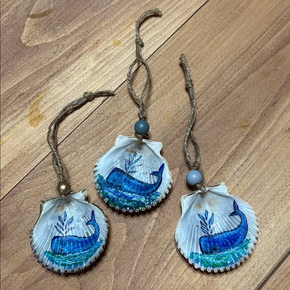 Other - Hand-Painted Whale Scallop Shell Ornaments